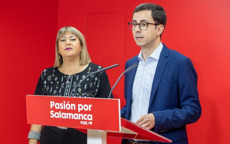 Los concejales socialistas María García y José Luis Mateos. Imagen de archivo