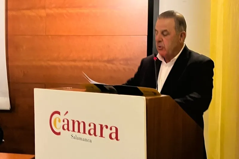 Gabriel Gonzalo, presidente de Dehesa Grande, durante su intervención en la entrega del premio
