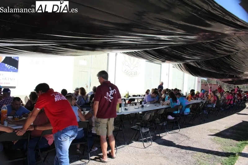 En Valderrodrigo reponen fuerzas en sus fiestas de las Madrinas con 450 raciones de paella / SILVESTRE