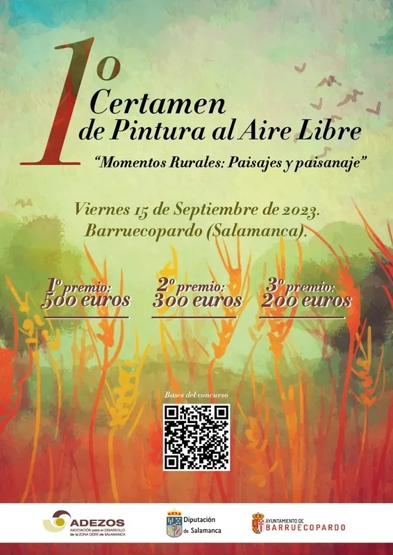 Entrega de premios del I Certamen de Pintura Al Aire Libre ‘Momentos rurales: paisajes y paisanaje’ celebrado este viernes en Barruecopardo