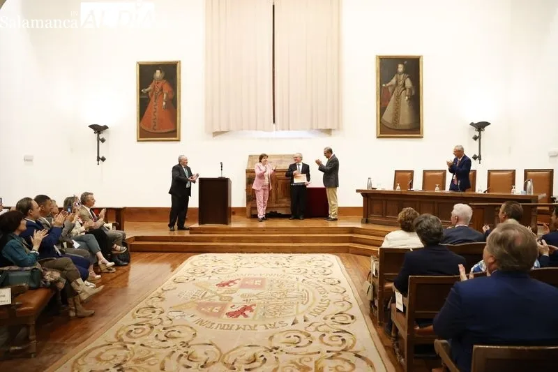Homenaje en la USAL al profesor Manuel Ángel Vázquez Méndez. Foto de David Sañudo