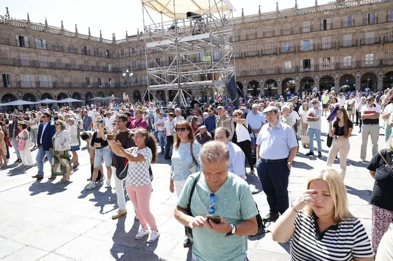 Recital de la Banda Municipal de Música en la Plaza Mayor. Foto de David Sañudo