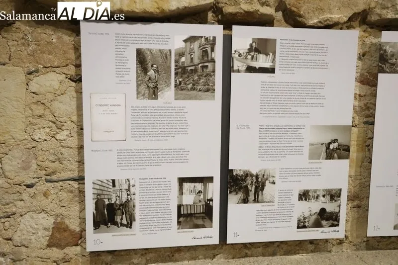 Exposición 'Eduardo Lourenço vida y obra de un heterodoxo', en la sala B de la Hospedería Fonseca. Foto de David Sañudo