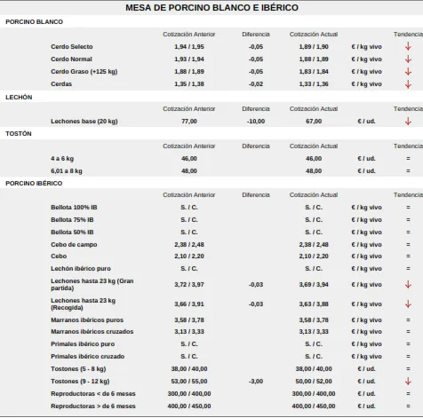 Foto 6 - Regresa el mercado con subidas para el vacuno de vida y fuerte ca&iacute;da de los lechones