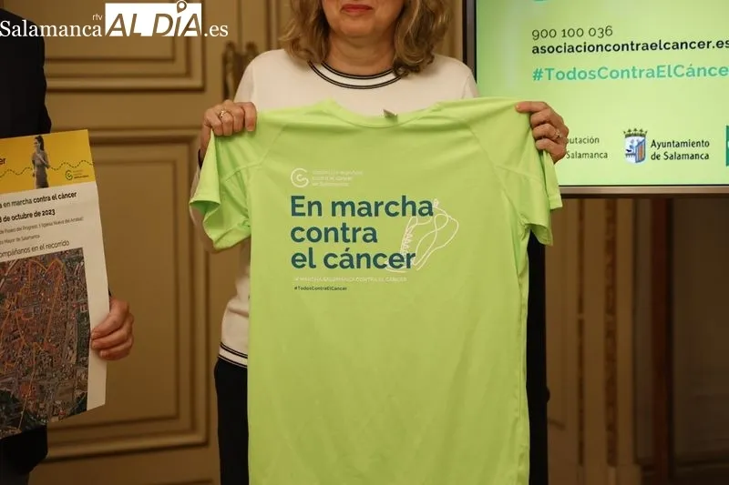Presentación en el Consistorio de la  la novena edición de ‘Salamanca en marcha contra el cáncer’. Foto de David Sañudo