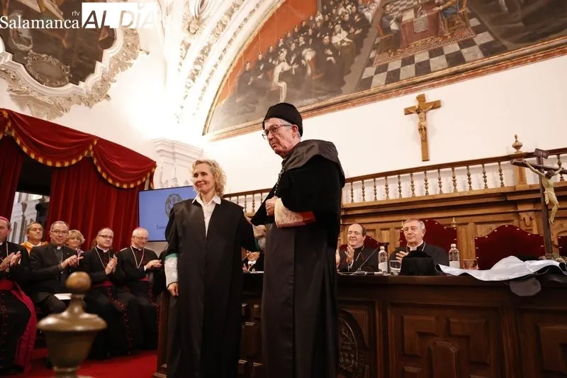 Toma de posesión del nuevo rector de  la Universidad Pontificia de Salamanca (UPSA), Santiago García-Jalón. Foto de David Sañudo