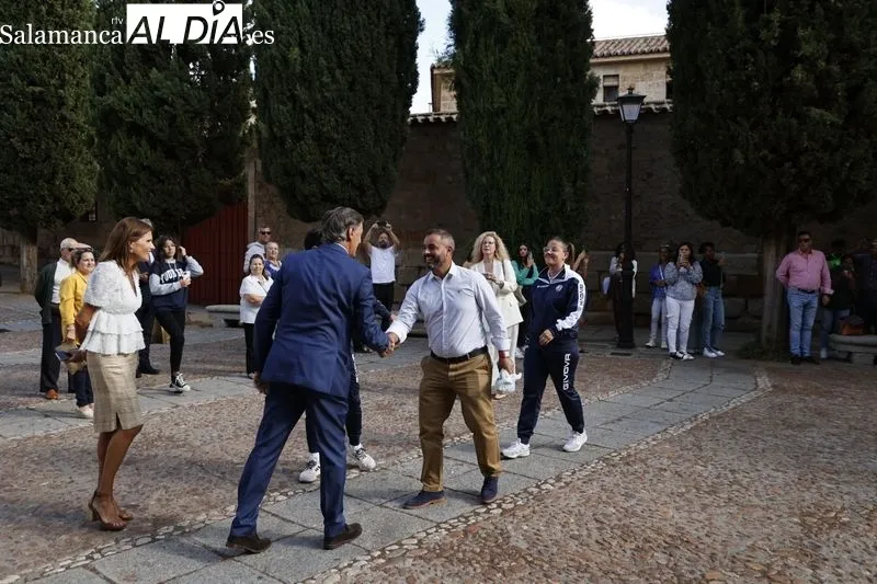 Presentación del Atlético Femenino Ciudad de Salamanca en la plaza Concilio de Trento. Foto de David Sañudo