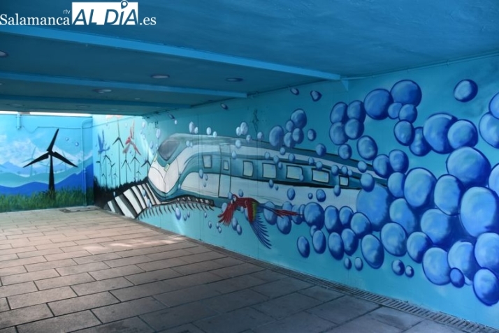 Salamanca: nuevo mural del túnel apeadero Alamedilla 