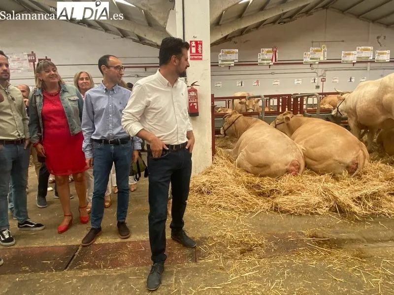 Visita a Salamaq del secretario general del Partido Socialista de Castilla y León, Luis Tudanca. Foto de Vanesa Martins