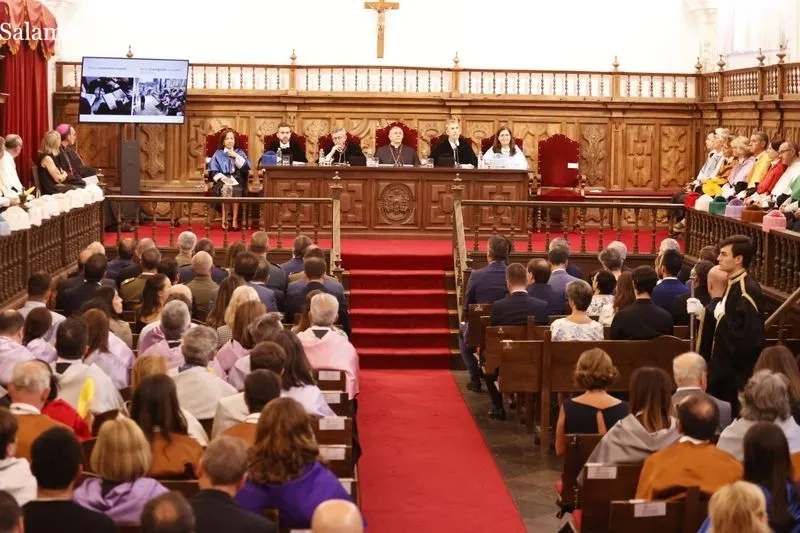 Acto de apertura del Curso Académico 2023-2024 en la Universidad Pontificia de Salamanca. Foto de David Sañudo