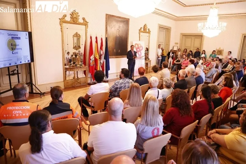 Presentación en el Ayuntamiento de la  candidatura de Salamanca a Capital Europea del Voluntariado 2025. Foto de David Sañudo