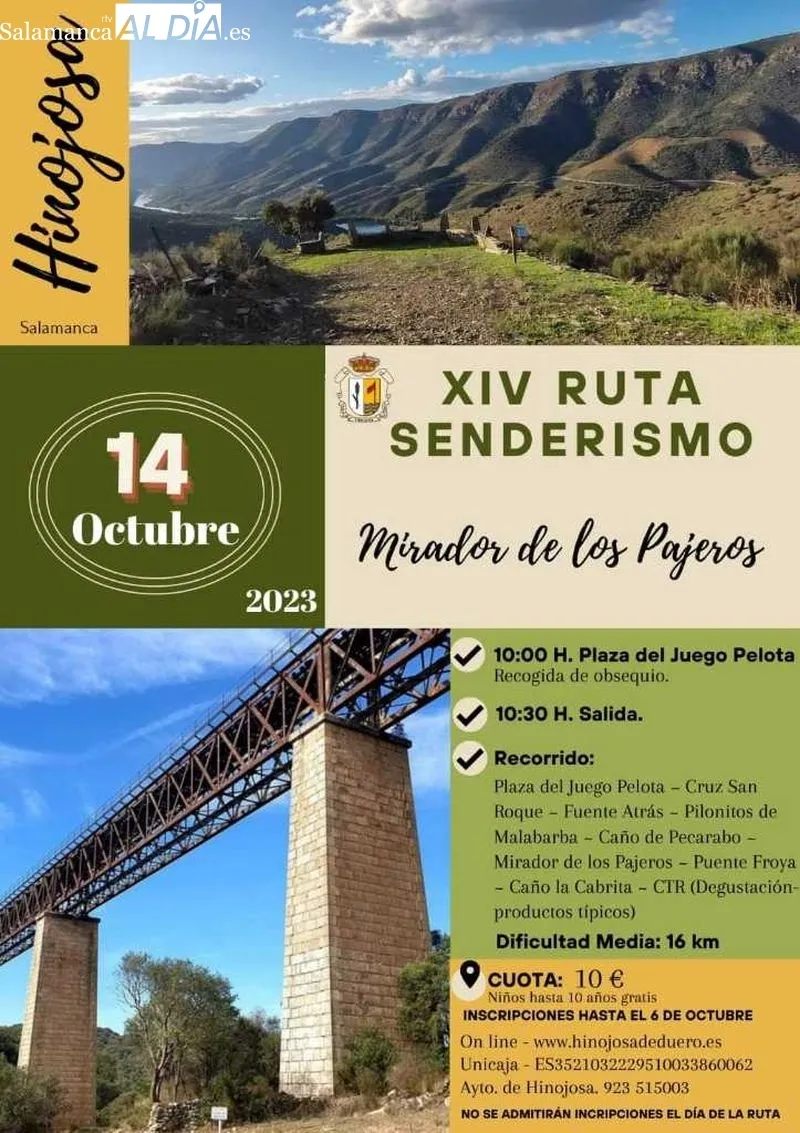 Senderistas en la XIII ruta de Hinojosa celebrada en el 2023 