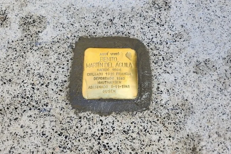 Foto 3 - Pe&ntilde;aranda se emociona al rendir homenaje a Benito del &Aacute;guila, deportado en Mauthausen