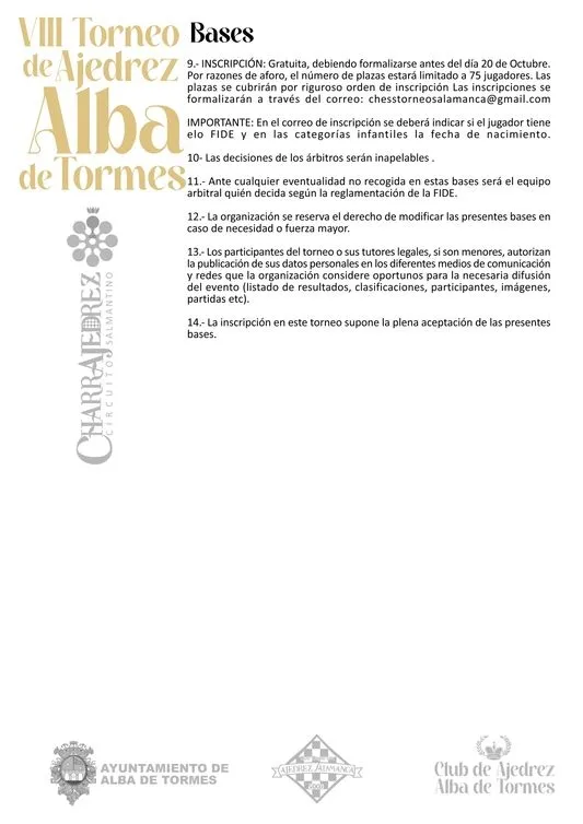 Foto 2 - VII Torneo de Ajedrez Alba de Tormes&nbsp;