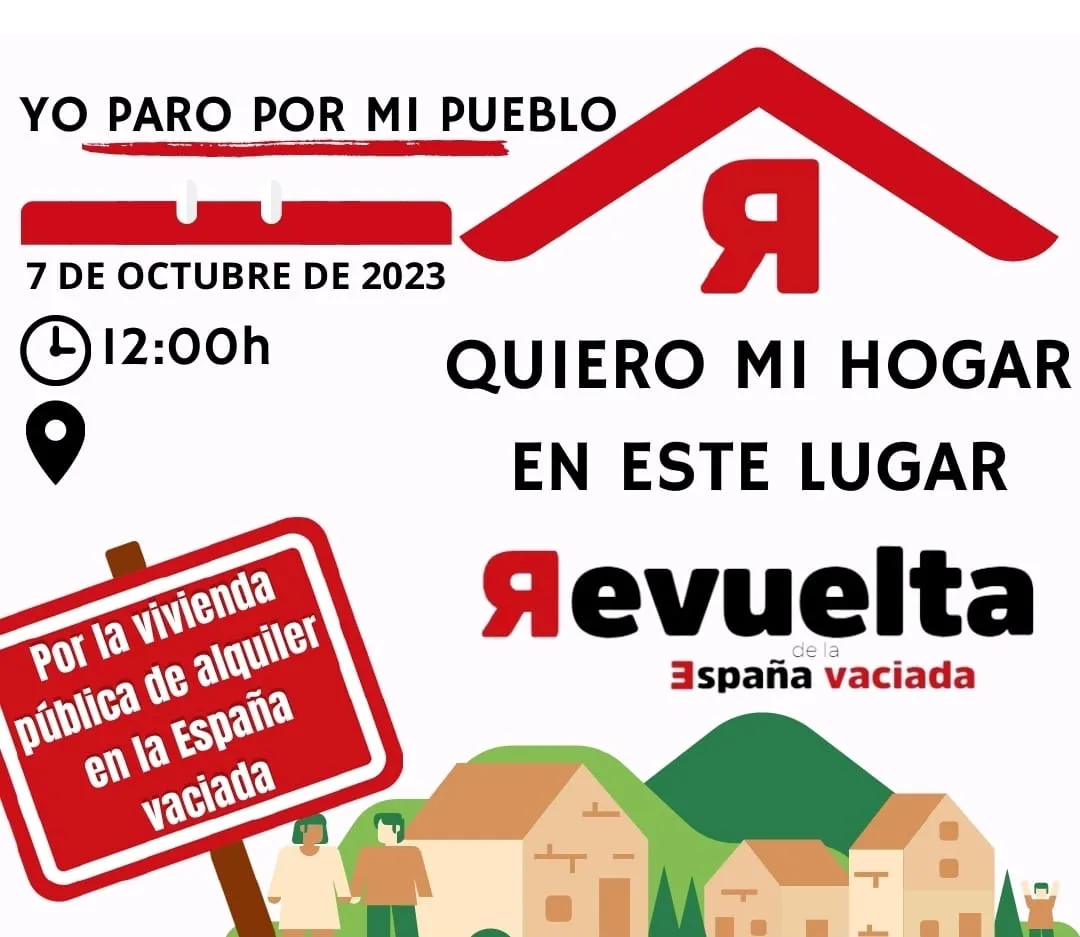 Foto 2 - La Revuelta de la Espa&ntilde;a Vaciada se moviliza para reclamar viviendas dignas en igualdad para los pueblos