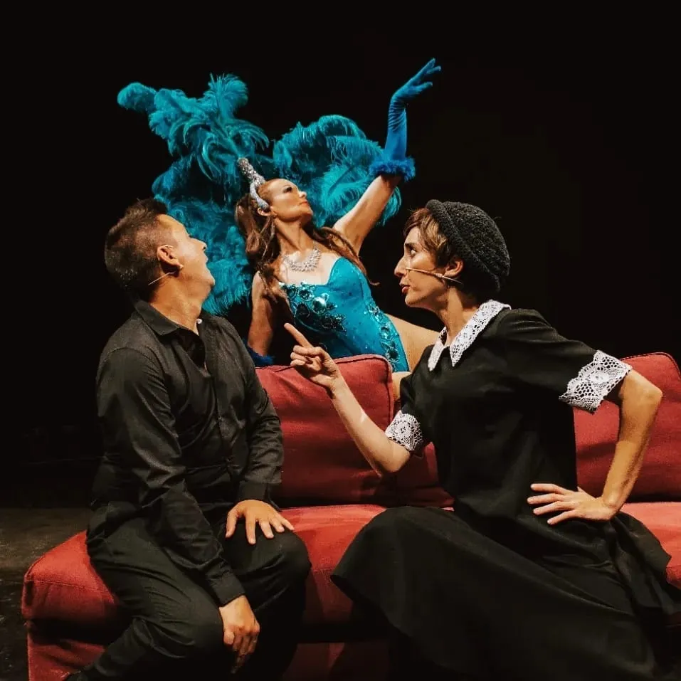 Celia Díaz Rogado, actriz salmantina que interpreta a Lina Morgan en el Teatro Arlequín de Madrid.