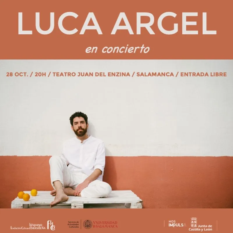 Cartel del concierto de Luca Argel en el Juan del Enzina.
