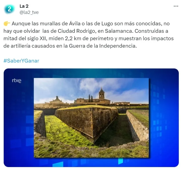 Foto 2 - Las Murallas de Ciudad Rodrigo aparecen en las &lsquo;Preguntas Calientes&rsquo; de Saber y Ganar