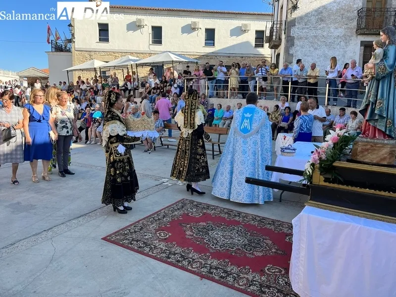 Celebración de la fiesta del Ofertorio en honor a la Virgen del Rosario en Saucelle
