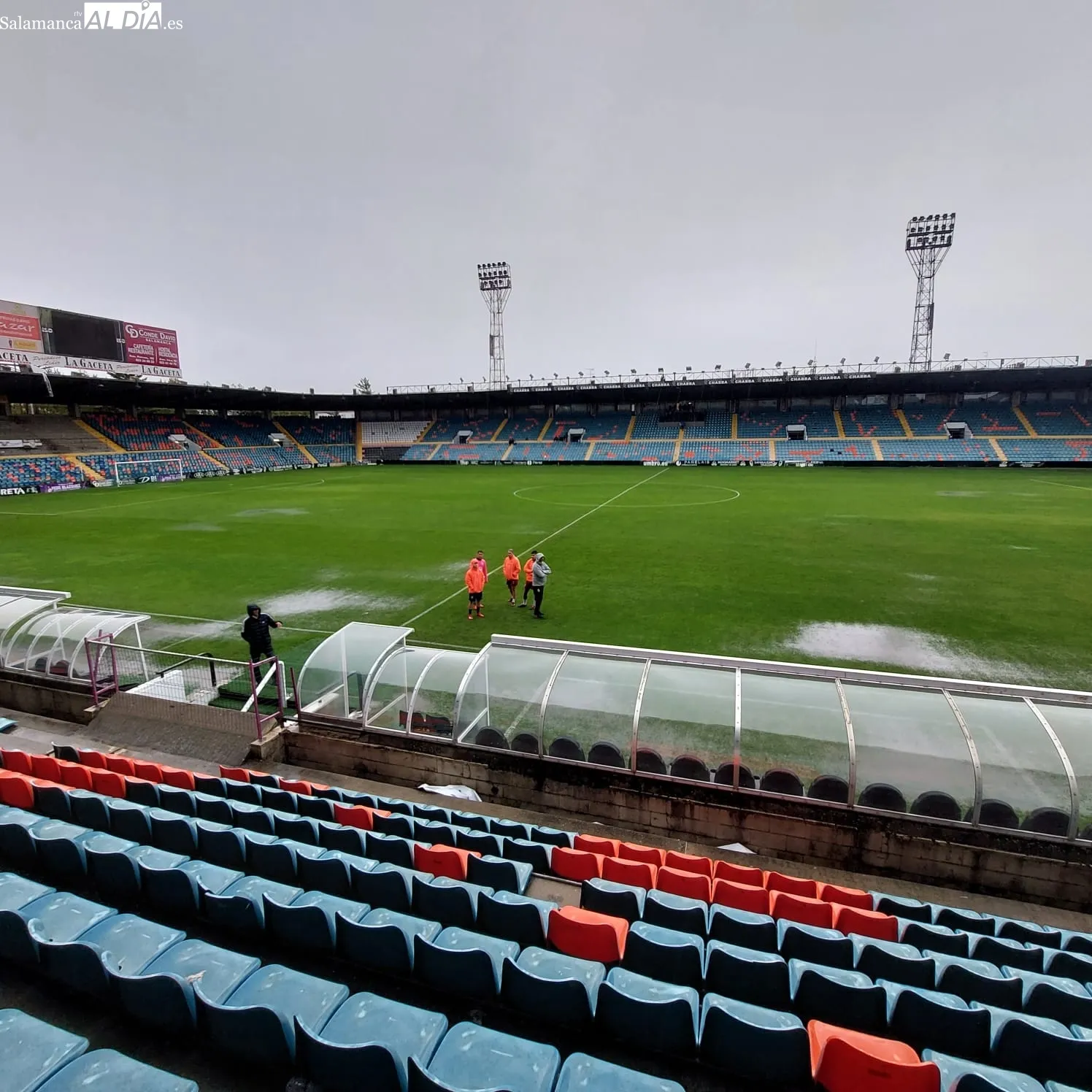 Foto 4 - Suspendido el Salamanca UDS - Cristo Atl&eacute;tico por el mal estado del Helm&aacute;ntico a causa de las lluvias