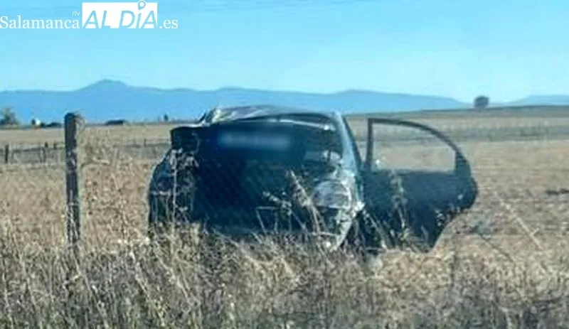 Estado del vehículo que conducía Benja García Domínguez, tras el siniestro