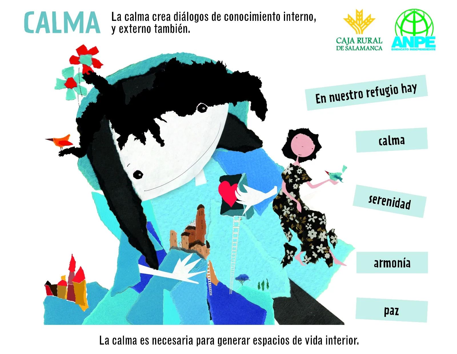 El centro escolar como refugio, protagonista en el nuevo calendario elaborado por el Sindicato Independiente ANPE 