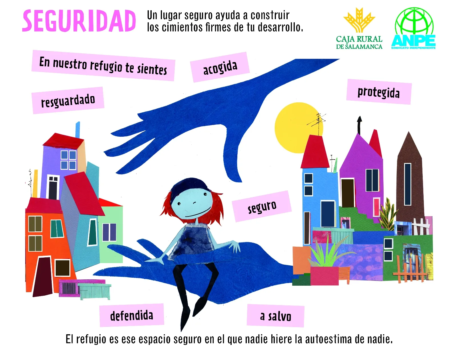 El centro escolar como refugio, protagonista en el nuevo calendario elaborado por el Sindicato Independiente ANPE 