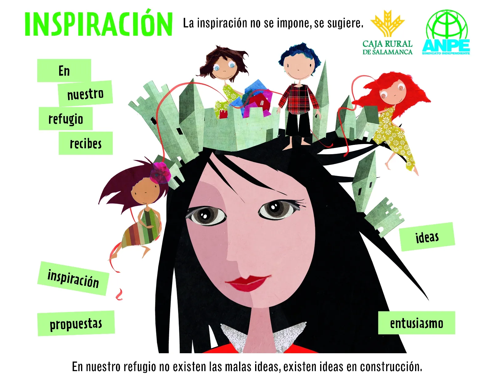 El centro escolar como refugio, protagonista en el nuevo calendario elaborado por el Sindicato Independiente ANPE 