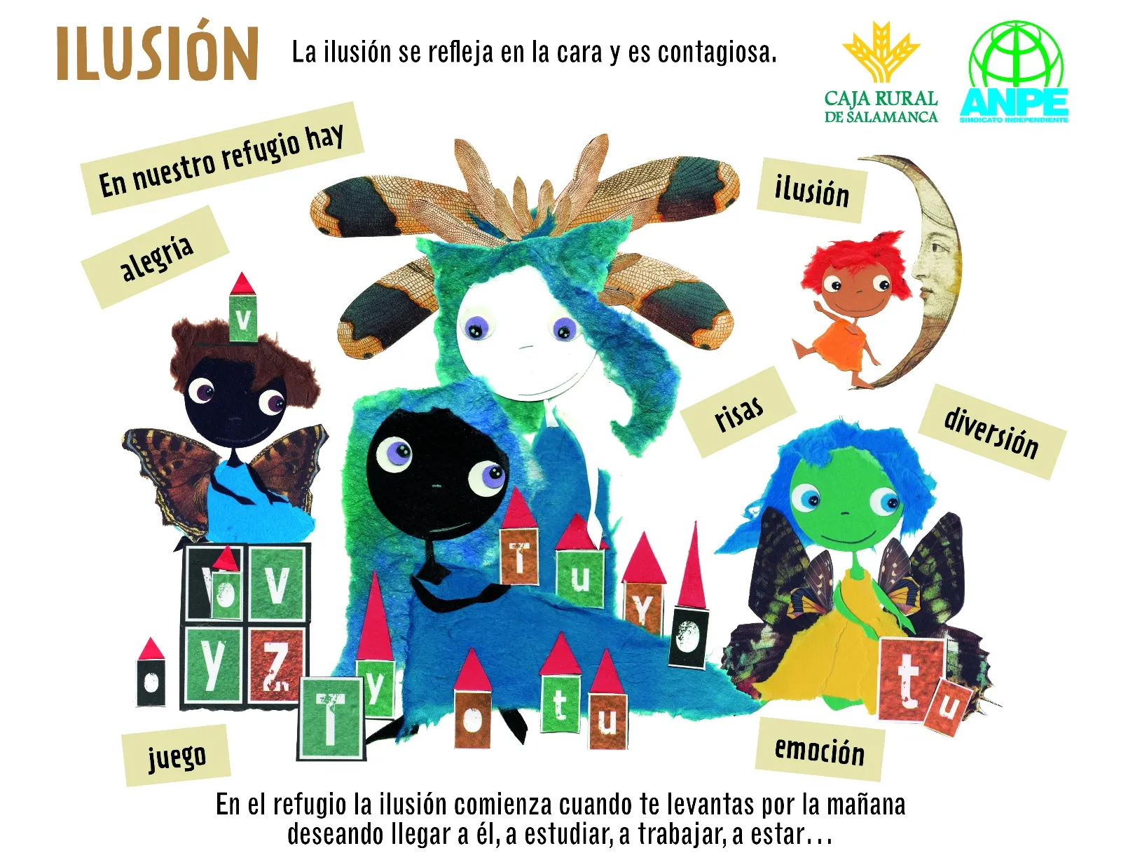 El centro escolar como refugio, protagonista en el nuevo calendario elaborado por el Sindicato Independiente ANPE 