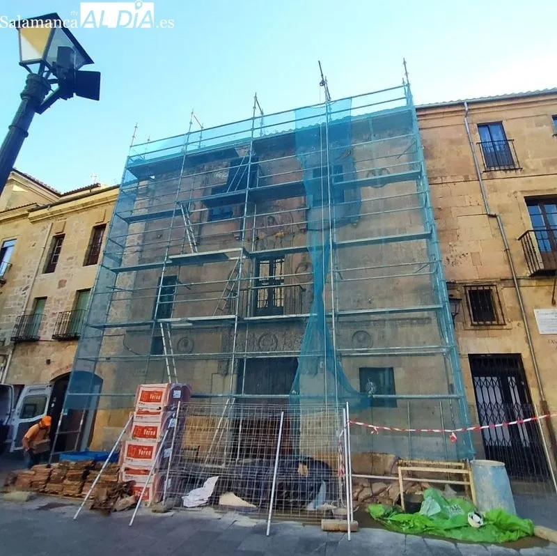Obras en la Casa de las Muertes, donde vivió Unamuno. Foto de David Sañudo