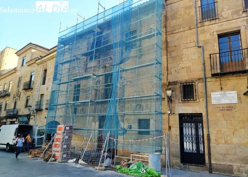 Obras en la Casa de las Muertes, donde vivió Unamuno. Foto de David Sañudo