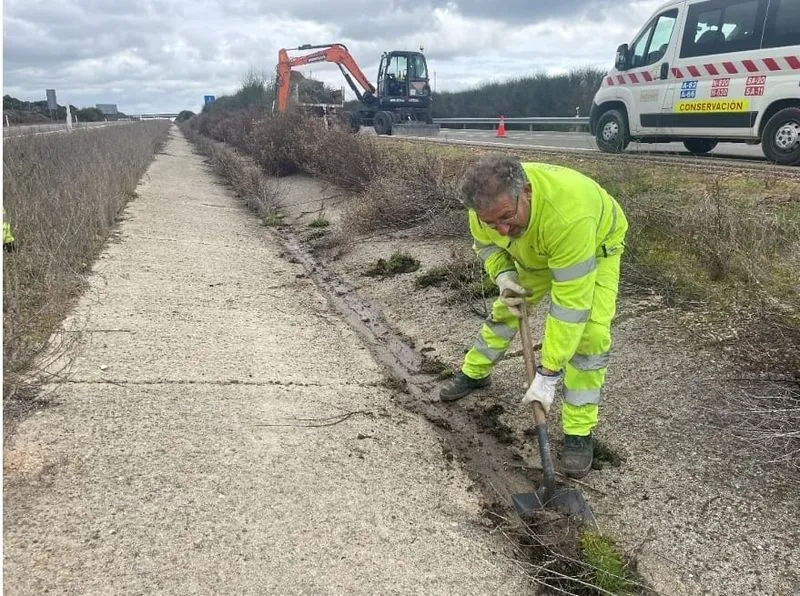 Trabajos de conservación en carreteras en Salamanca