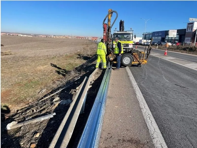 Trabajos de conservación en carreteras en Salamanca