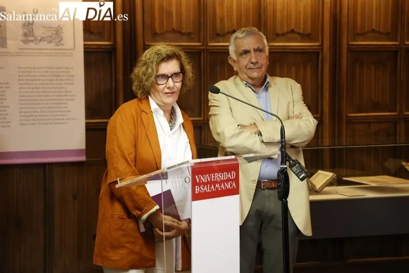 Inauguración de la muestra 'La astronomía en tiempos de Zacut', en la Sala de la Columna del Edificio Histórico de la Universidad de Salamanca (USAL). Foto de David Sañudo