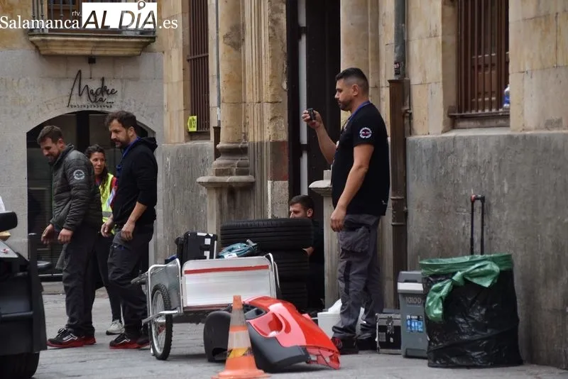 Detalles de la ciudad de Salamanca con motivo del rodaje de un largometraje de Bollywood. Foto de Vanesa Martins