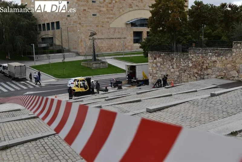 Detalles de la ciudad de Salamanca con motivo del rodaje de un largometraje de Bollywood. Foto de Vanesa Martins