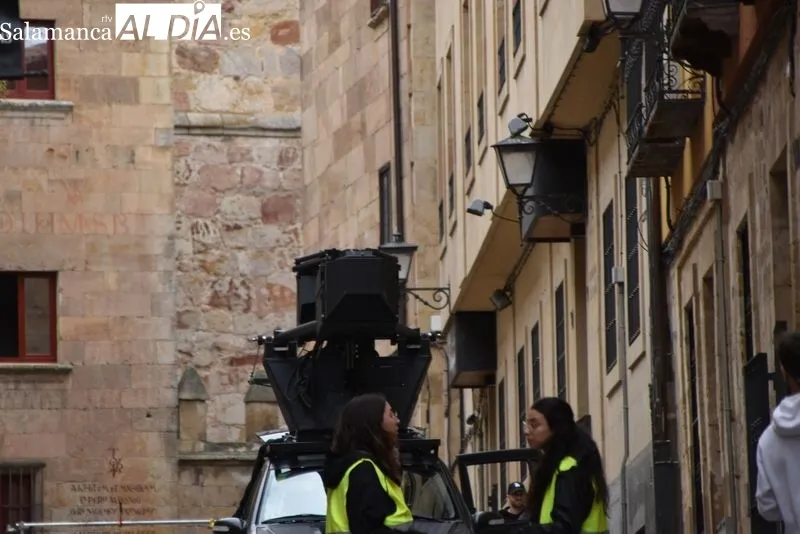 Detalles de la ciudad de Salamanca con motivo del rodaje de un largometraje de Bollywood. Foto de Vanesa Martins