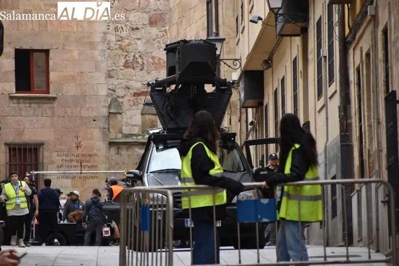 Detalles de la ciudad de Salamanca con motivo del rodaje de un largometraje de Bollywood. Foto de Vanesa Martins
