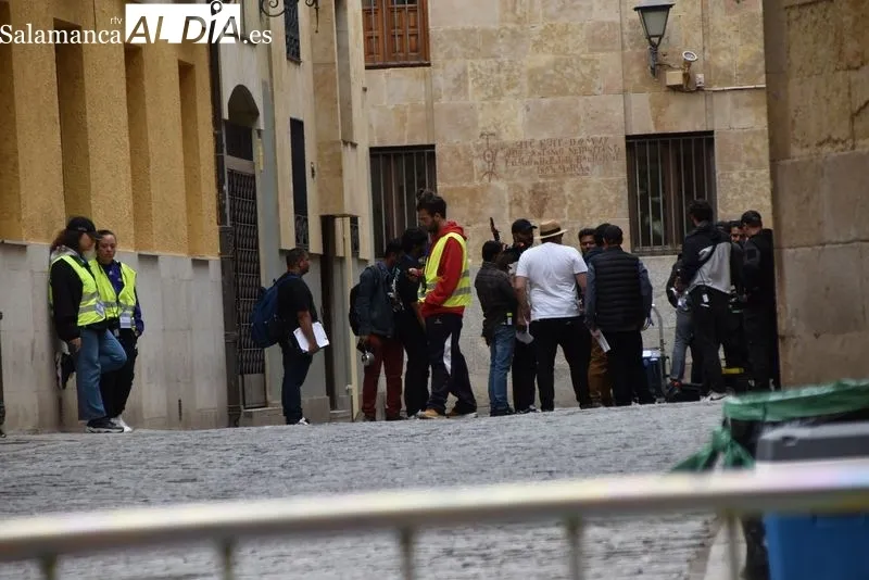 Detalles de la ciudad de Salamanca con motivo del rodaje de un largometraje de Bollywood. Foto de Vanesa Martins