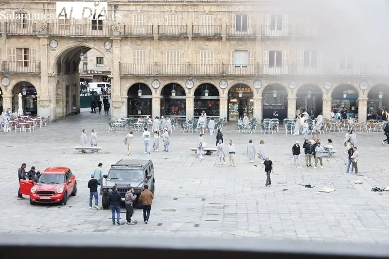 Rodaje de la película de Bollywood en Salamanca. Foto de David Sañudo
