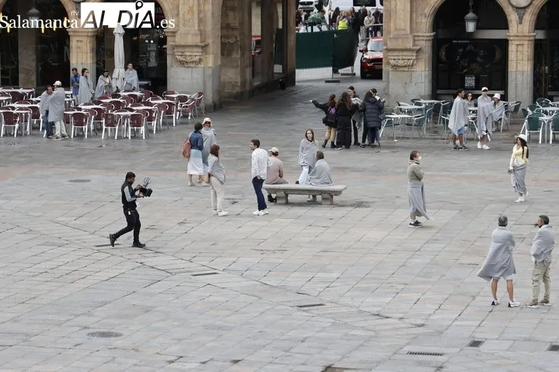 Rodaje de la película de Bollywood en Salamanca. Foto de David Sañudo