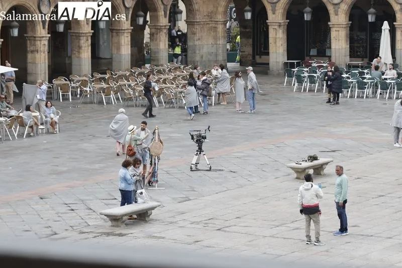 Rodaje de la película de Bollywood en Salamanca. Foto de David Sañudo