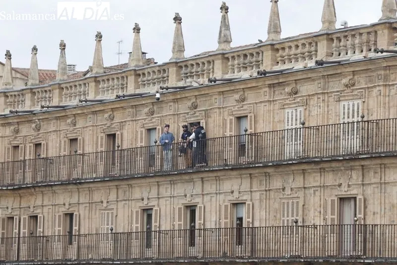 Rodaje de la película de Bollywood en Salamanca. Foto de David Sañudo