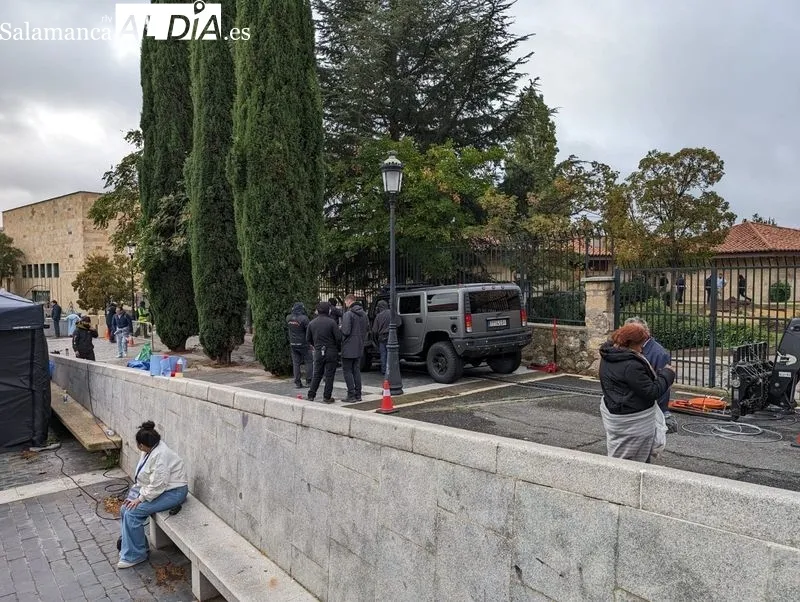 Rodaje de una película de Bollywood en Salamanca, en la zona de la Vaguada de la Palma. Foto de David Sañudo