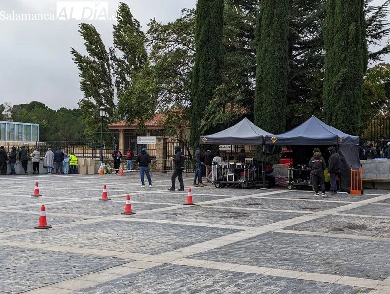 Rodaje de una película de Bollywood en Salamanca, en la zona de la Vaguada de la Palma. Foto de David Sañudo