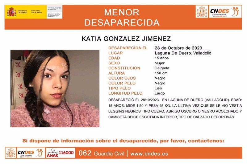 Buscan a una menor desaparecida en Laguna de Duero (Valladolid)
