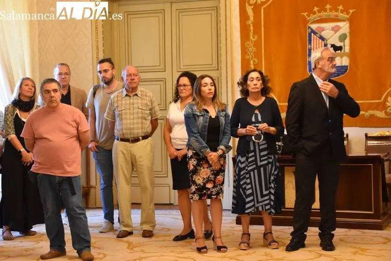 Recepción en el Ayuntamiento a la Asociación de Salud Mental Salamanca-AFEMC. Foto Vanesa Martins