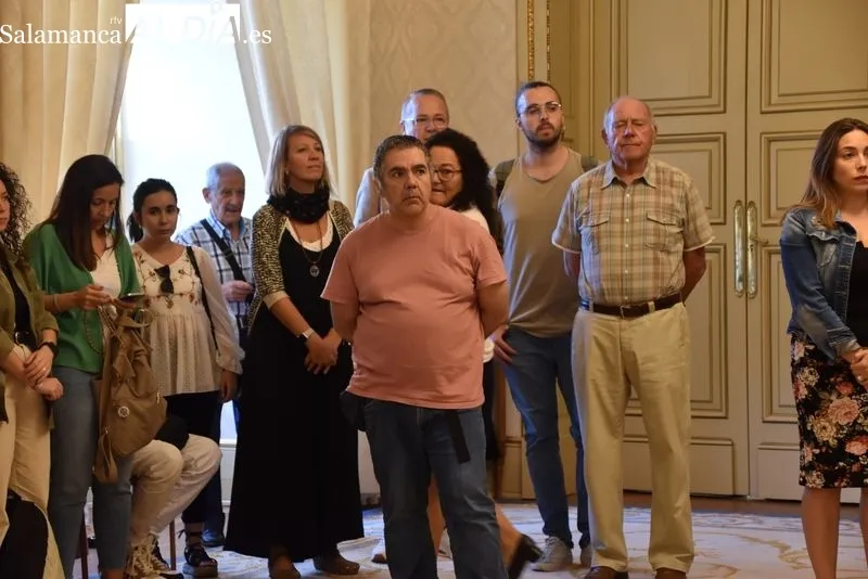 Recepción en el Ayuntamiento a la Asociación de Salud Mental Salamanca-AFEMC. Foto Vanesa Martins