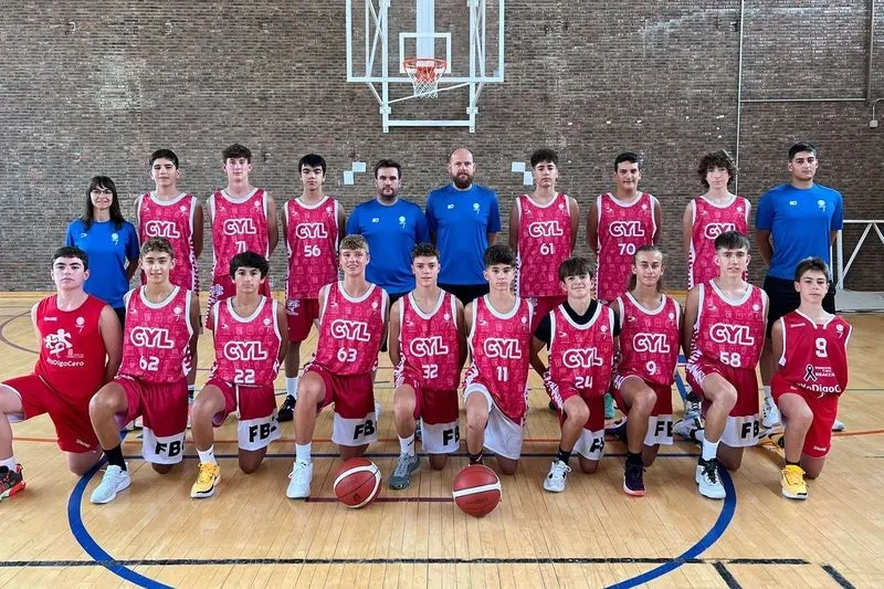 Selección de baloncesto infantil masculina de CyL. Foto archivo FBCyL
