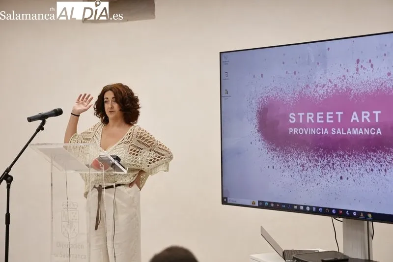 Presentación en la Torre de los Anaya de 'Street Art Provincia de Salamanca'. Foto de David Sañudo